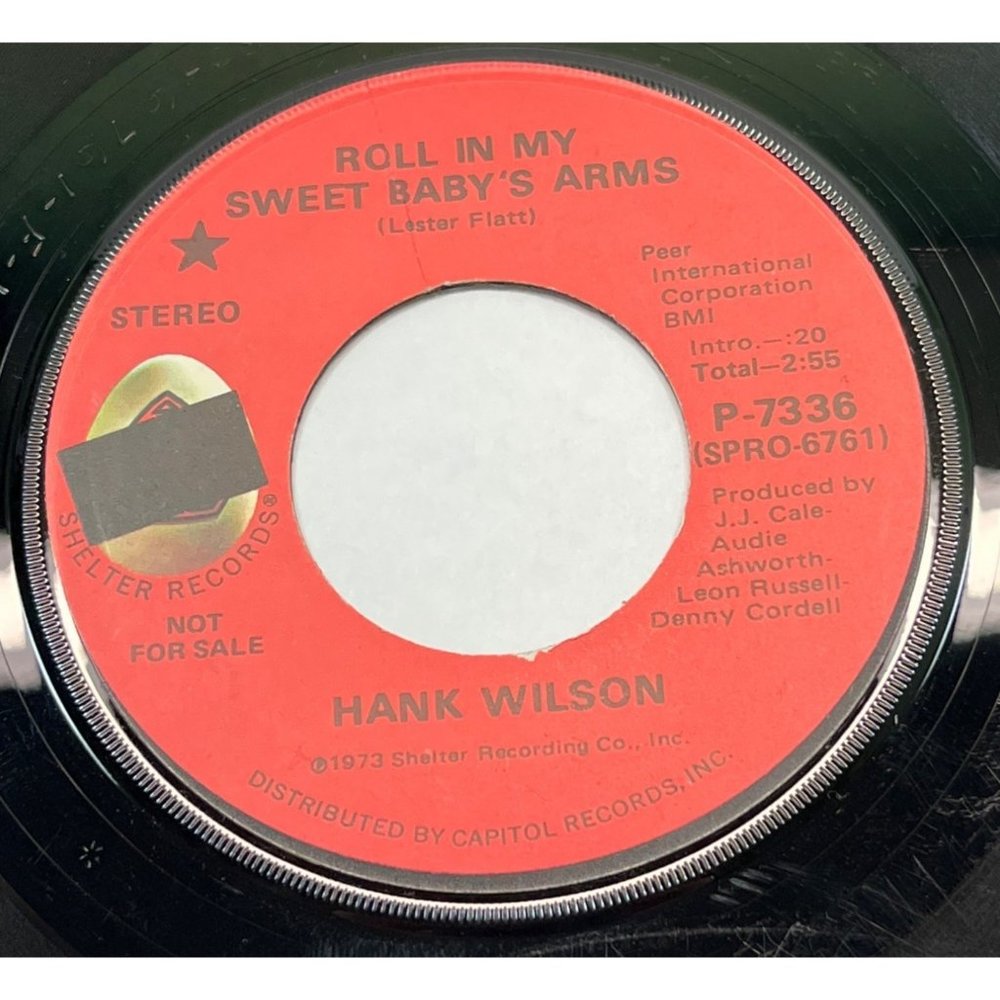 Hank Wilson Roll In My Sweet Baby's Arms 45 Country Promo Leon Russell